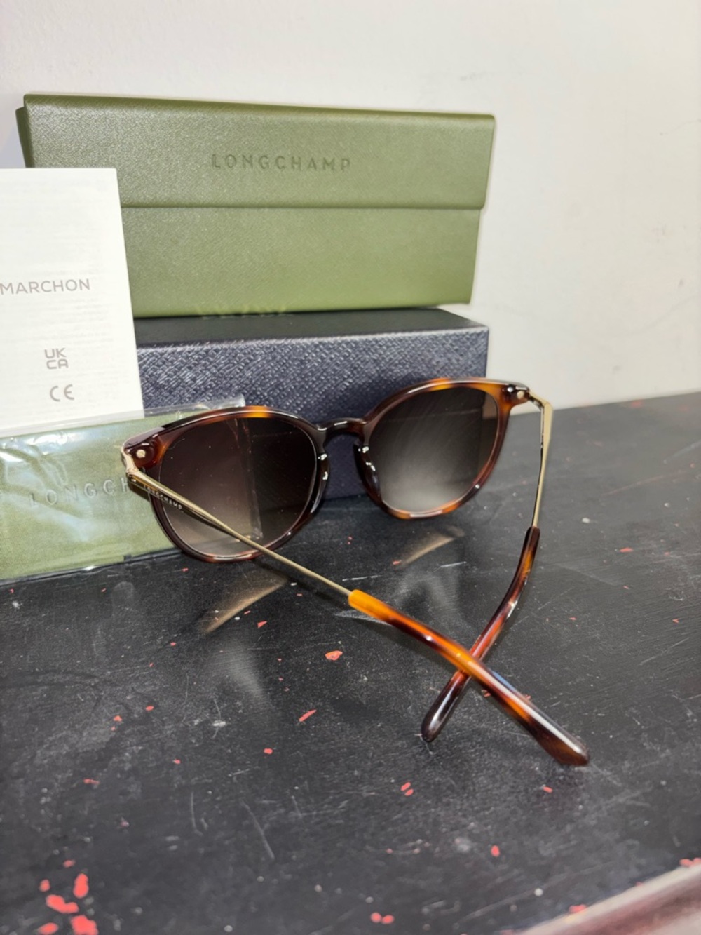 Longchamp LO646S Sunnies in Havana with Case NIB - Picture 2 of 5